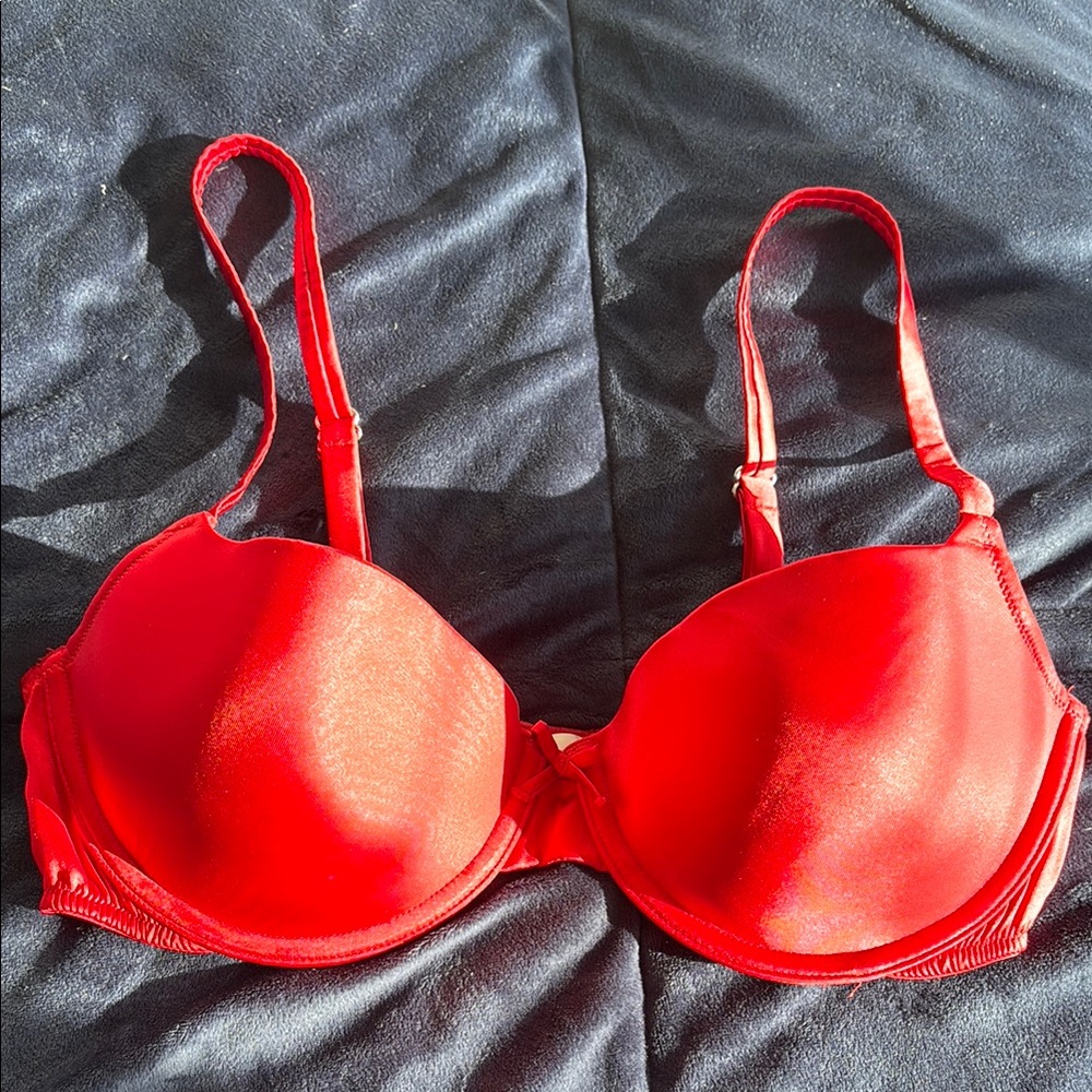 Fleur du Mal Red Satin Underwire Bra - Picture 7 of 10